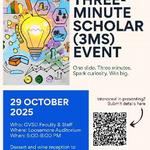 3-Minute Scholar Presentations